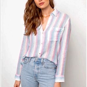 NWT Rails Ellis Shirt in Iris Stripe